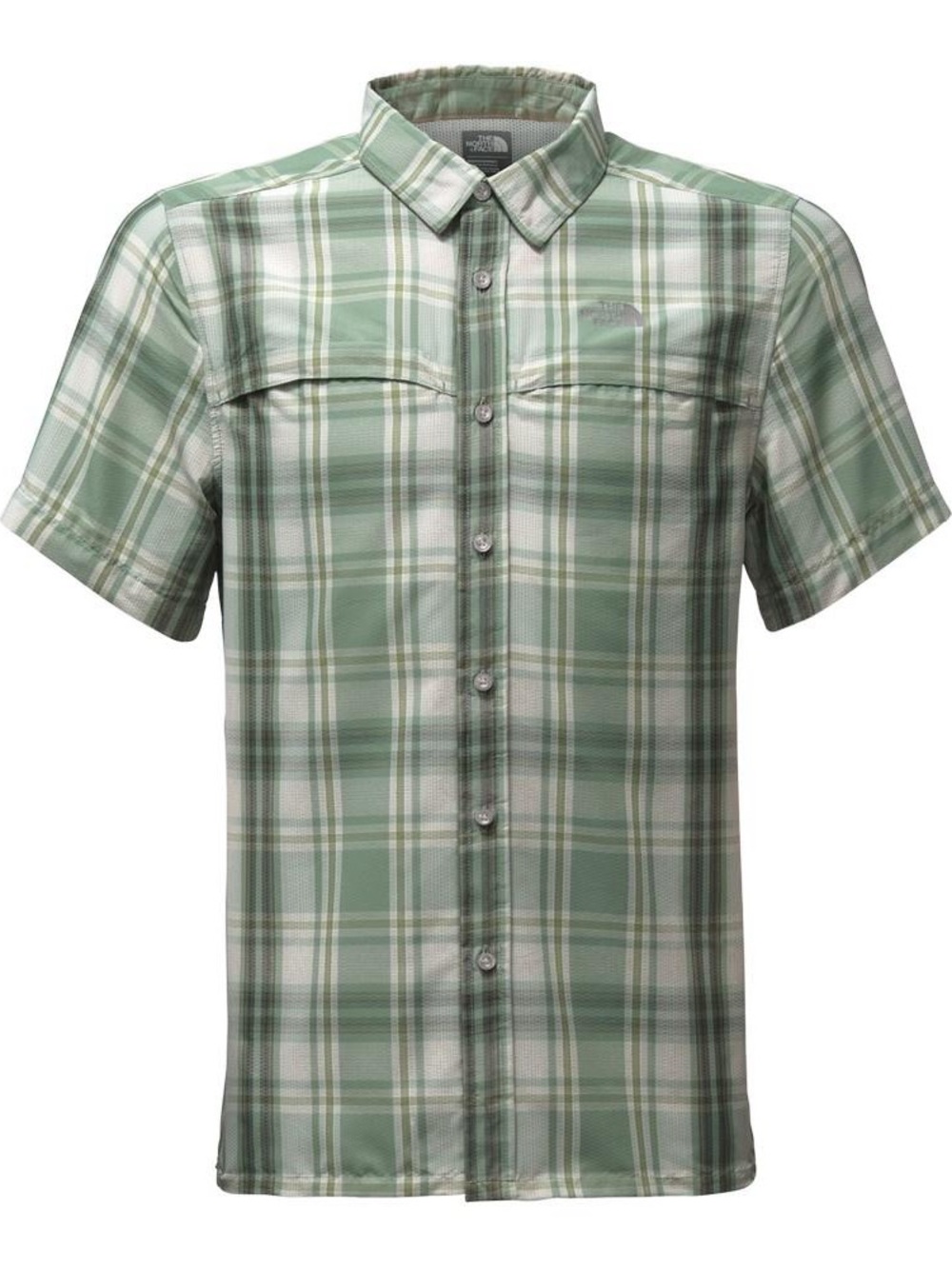 The North Face Vent Me Plaid Short Sleeve Shirt Men’s Small Green Hiking Fishing